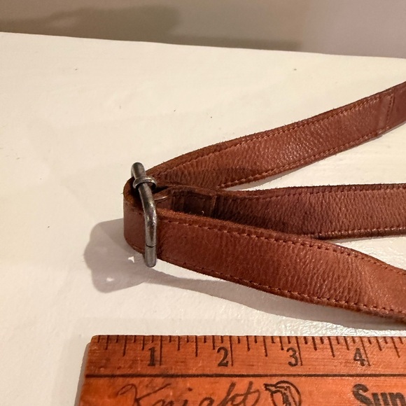 Vilenca Holland Woven Leather Crossbody Bag + Wallet Set Brown Basketweave - Picture 9 of 9